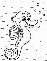 Printable Seahorse Coloring Pages For Kids sketch template
