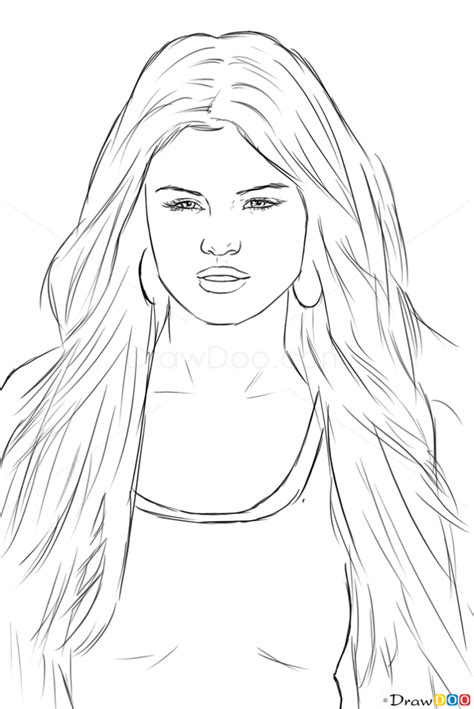 How to Draw Selena Gomez, Celebrities Bff Drawings, Horse Drawings, Art Drawings Sketches Simple ...