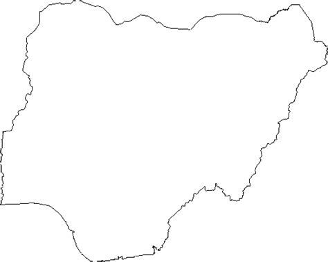 Blank Outline Map of Nigeria