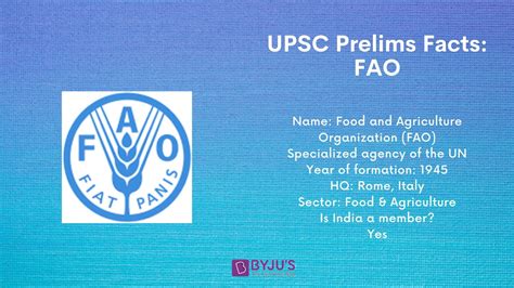 FAO - Food and Agriculture Organisation: Learn about FAO Functions and ...