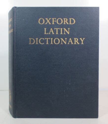 Oxford Latin Dictionary 9780198642244 | eBay