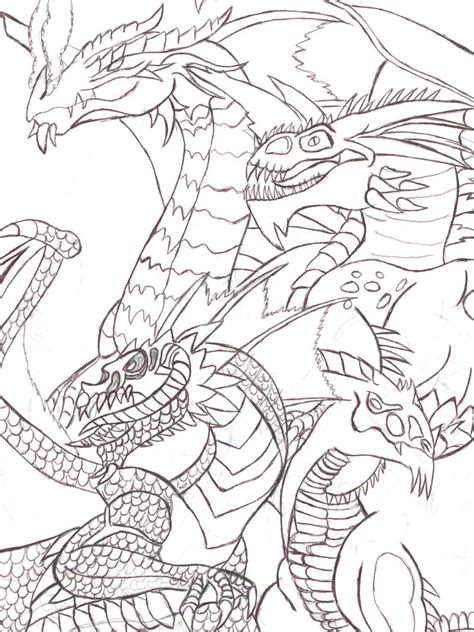 Chromatic dragons inked by CrazyGamerDragon64 on DeviantArt