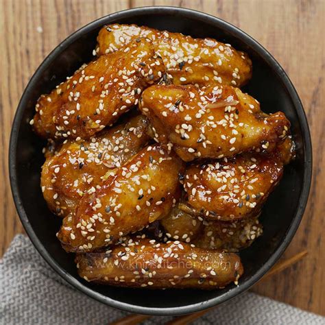 Crispy Honey garlic chicken wings recipes | Khinskitchen