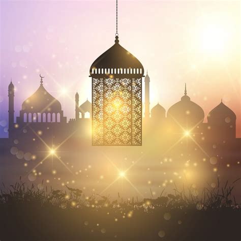 Free Vector | Decorative ramadan lantern background