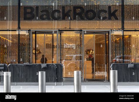 BlackRock, Inc headquarters entrance on tenth avenue in the Hudson ...