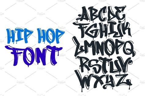 Hip Hop Graffiti Font by AntonyChernianu on @creativemarket Graffiti ...