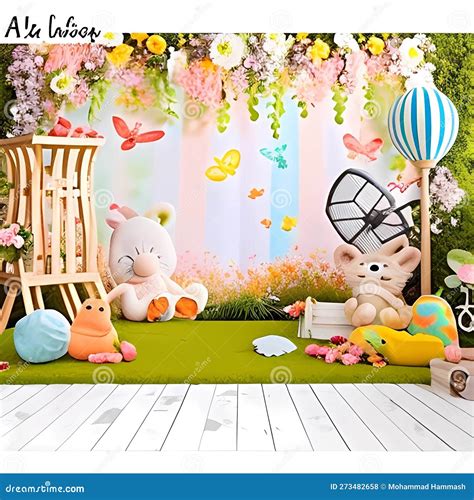 Bright and Realistic Backdrop for Baby Photoshoot, Made with Generative AI Stock Photo - Image ...