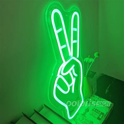 Neon Peace Sign - Etsy