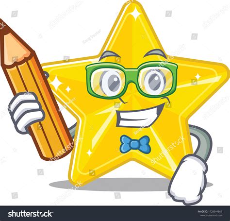 Brainy Student Shiny Star Cartoon Character Stock Vector (Royalty Free) 1728344803 | Shutterstock