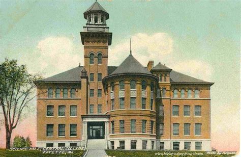 Fayette, Missouri, Central College, Science Hall, vintage postcard, historic photo | Vintage ...