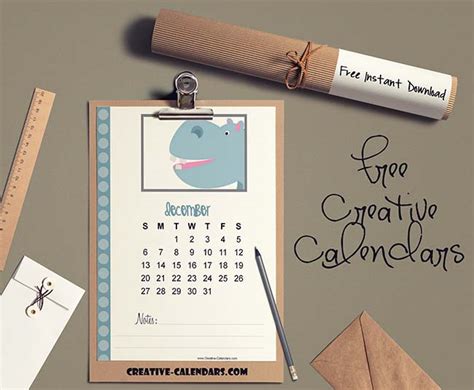 Cute Calendar with Animals | Customize online and print at home