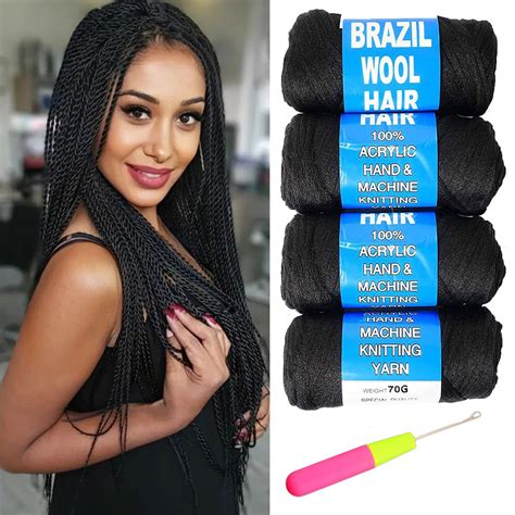 Buy Brazilian Wool Hair Acrylic Yarn 100% Brazilian Wool Hair for ...