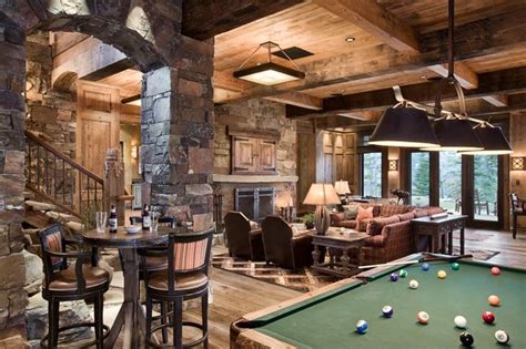 77 Masculine Game Room Design Ideas | DigsDigs | Rustic basement ...