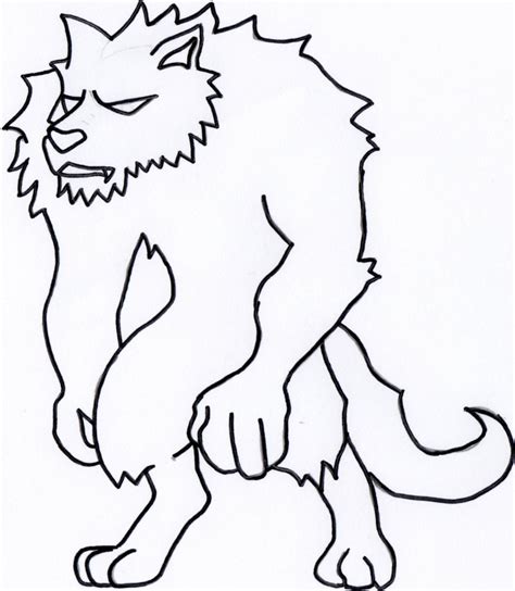 Simple Werewolf Drawing at GetDrawings | Free download