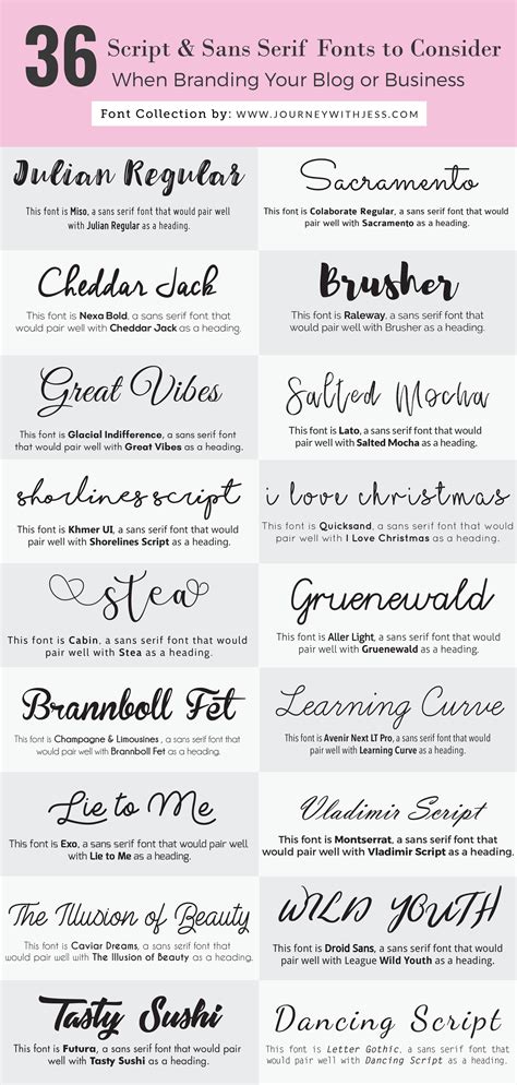 36 More Fonts to Consider When Branding Your Business or Blog — Journey ...