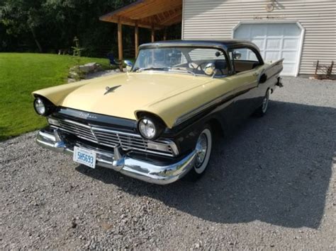 1957 Ford Fairlane 500 2 door hardtop original colors inca gold and raven black - Classic Ford ...