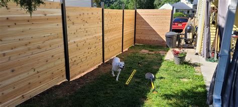 Slipfence Horizontal Cedar Privacy Fence Install : r/DIY