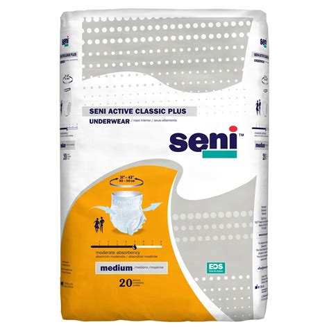 Seni Active Classic Plus Adult Underwear Moderate Absorbency - Walmart.com - Walmart.com