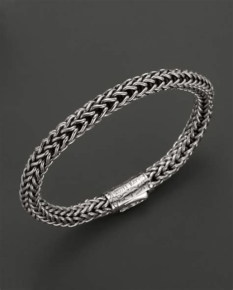 Scott Kay Men's Sterling Silver Round Doberman Bracelet with 18K Y Braided Bracelets, Silver ...