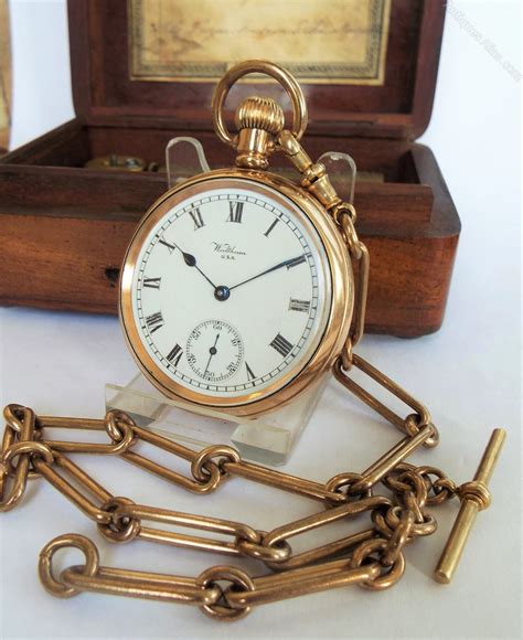 Antiques Atlas - Waltham Railroad Grade Pocket Watch & Chain