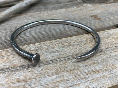 NAILED Bracelet - Oxidized Sterling Silver Nail Cuff Bracelet – Turner ...