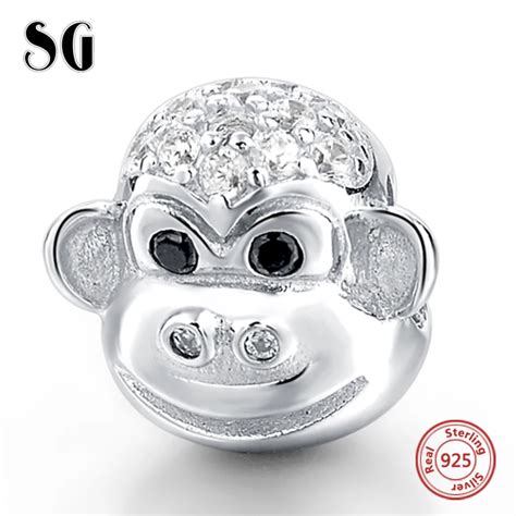 Aliexpress.com : Buy Silver Galaxy Monkey with Zirconia Fit Authentic Pandora Charm Bracelet ...