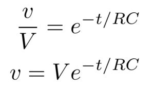 Discharge Of Capacitor Formula