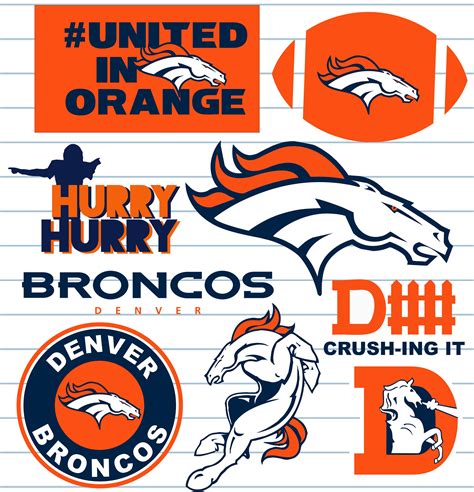 Denver Broncos SVG files Silhouette files CriCut Vector | Etsy