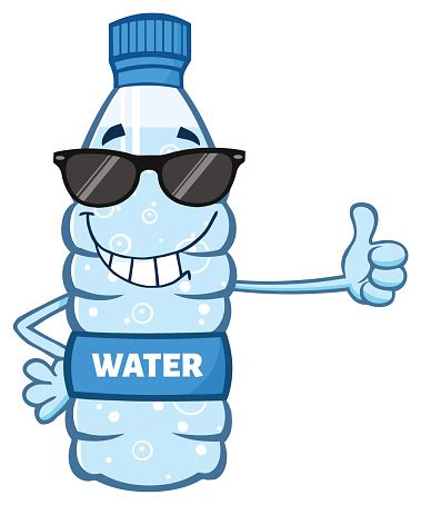 Smiling Water Bottle Giving A Thumb Up Stock Illustration - Download ...