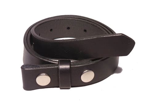 Sale 100% Full Gain Black 1 Inch 25mm Leather Belt Strap Snap On ...