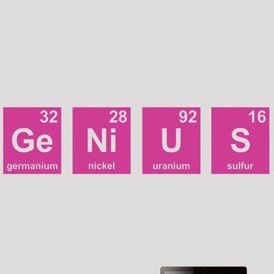 Trule Genius Periodic Table Wall Decal | Wayfair | Wall decals, Family ...