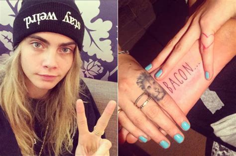 Cara Delevingne bacon foot tattoo - Daily Star