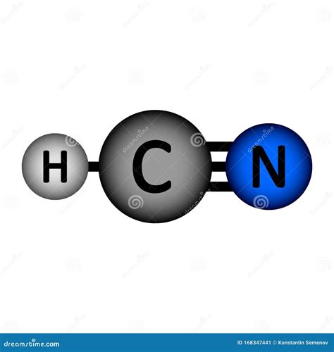 Hydrocyanic Acid Molecule Icon Stock Illustration - Illustration of physics, hydrogen: 168347441