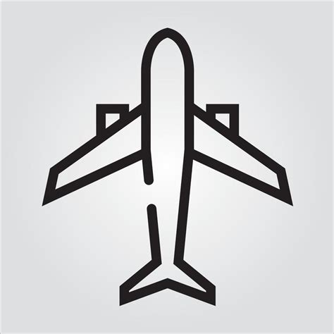 Isolated Airplane Outlined Icon Scalable Vector Graphics 6371329 Vector ...