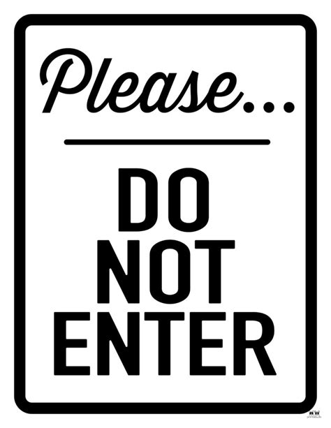 Do Not Enter Signs - 15 Free Printable Signs | Printabulls