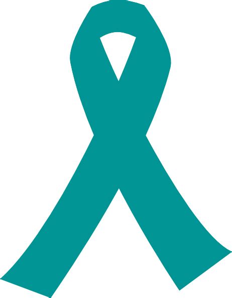 Ribbon For Cancer Teal Clip Art at Clker.com - vector clip art online ...