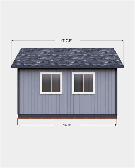 10X16 Gable Storage Shed Plan - Howtobuildashed.org