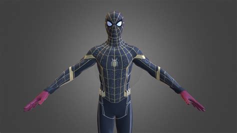 Spider-Man No Way Home BLACK and GOLD suit - Download Free 3D model by ...