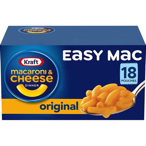 Kraft Easy Mac Original Flavor Macaroni and Cheese Meal (18 Pouches ...