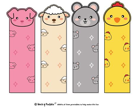 Cute Bookmarks | 80 Cute Printable Bookmarks - World of Printables