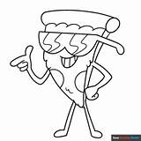 Pizza Steve Coloring Page  Easy Drawing Guides sketch template