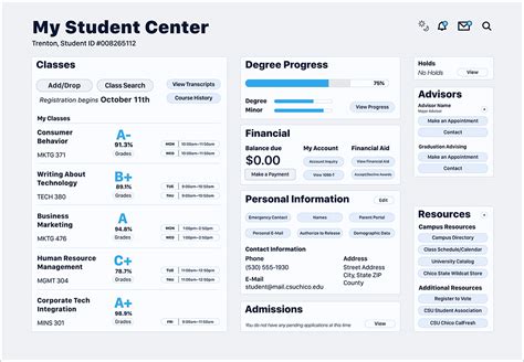 Student Portal Interface Redesign on Behance