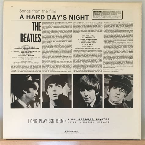 The Beatles – A Hard Day’s Night – Vinyl Distractions