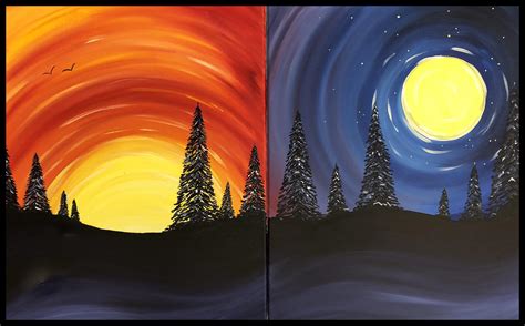 Day And Night Painting at PaintingValley.com | Explore collection of ...