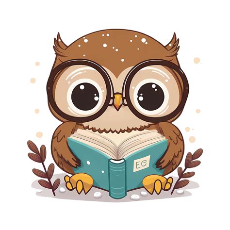 Stack Of Books With Owl Clip Art