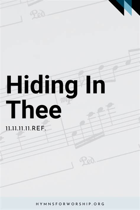 SDAH 525: Hiding In Thee – Hymns for Worship