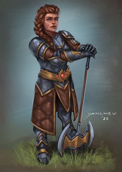 ArtStation - DnD Female Dwarf Paladin Commission