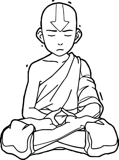 Aang El Avatar Avatar Aang Coloring Page | Wecoloringpage.com