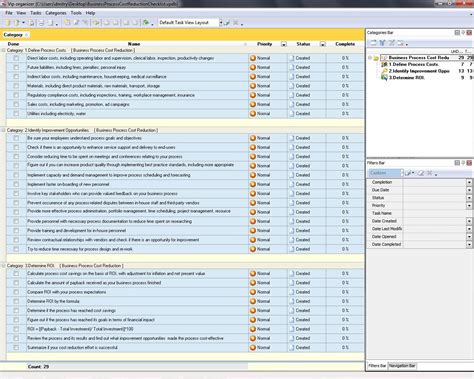 Business Process Cost Reduction Checklist - To Do List, Organizer ...