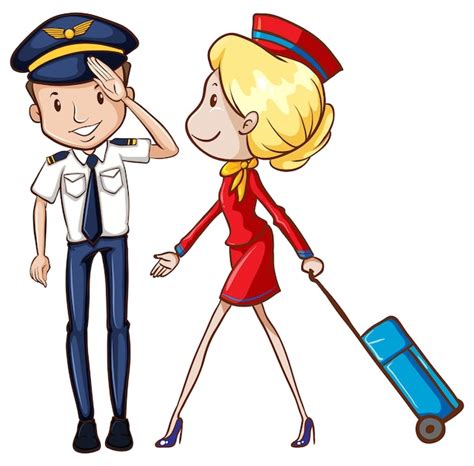 Flight Attendant Cartoon